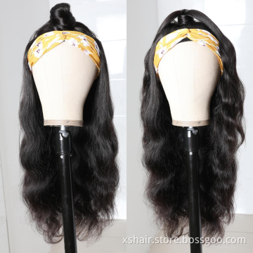 Body Wave Human Hair Wigs Headband Wig Wavy Virgin Cuticle Aligned Hair Wholesale Hair Vendors